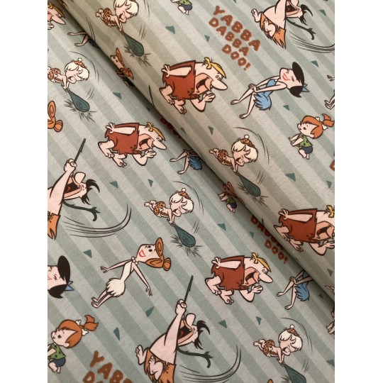 Baumwolle Lizenz 150 cm – Familie Feuerstein, The Flintstones  – 130 g/m²  – Kinder & Deko