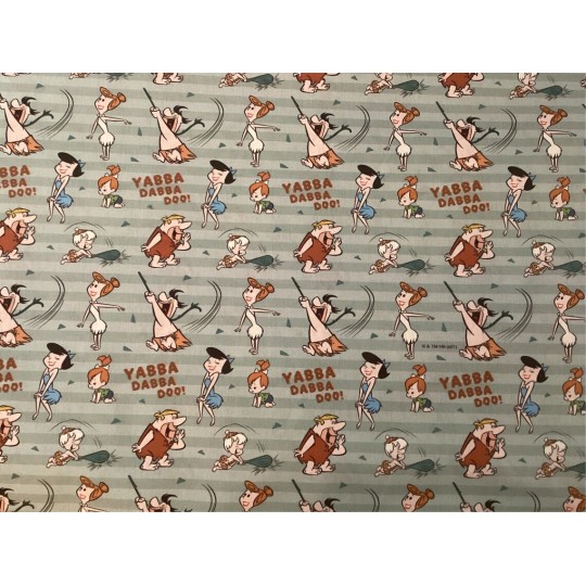 Lizenz Baumwolle Familie Feuerstein The Flintstones Meterware PATCHWORK KINDERSTOFF