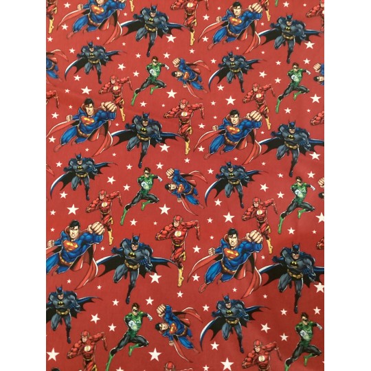 Lizenz Baumwolle Superhelden Green Lantern /Flash/Superman/ Batman Meterware PATCHWORK KINDERSTOFF