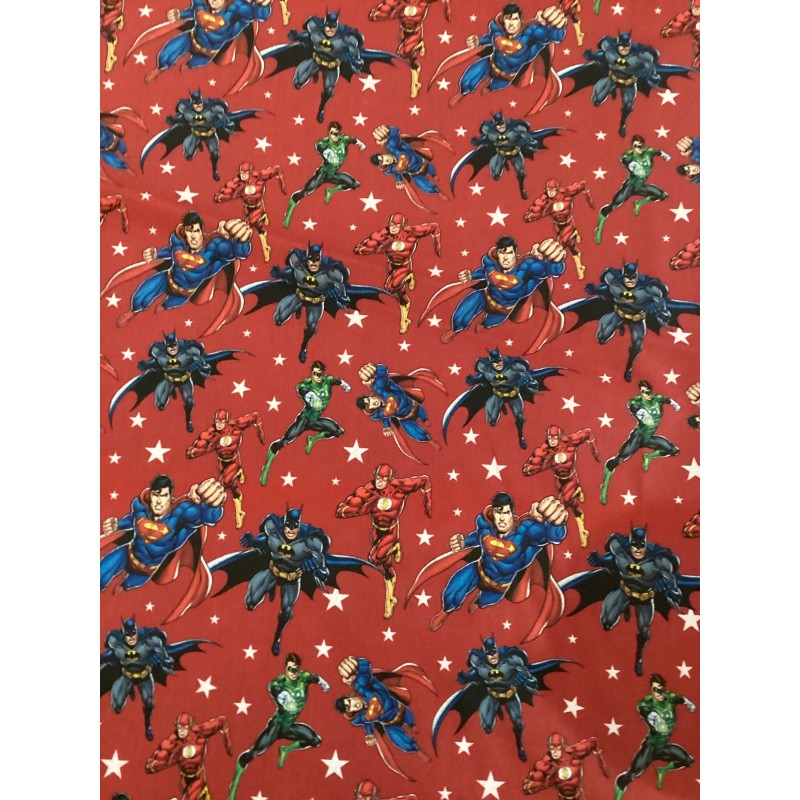 Lizenz Baumwolle Superhelden Green Lantern /Flash/Superman/ Batman Meterware PATCHWORK KINDERSTOFF