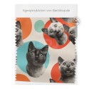 Pre-Order Katzen Stoff Pop Art Retro Orange/Türkis – Stoffdesign von Berlishop - 10 Stoffe zu Auswahl – Meterware