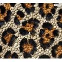 Baumwolle Canvas  Leo Stoff – Animal Print Leopard Muster Beige Braun Meterware Deko Taschen Kissen Nähen DIY