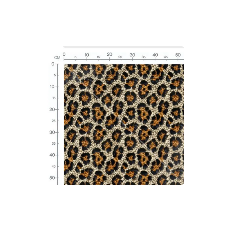 Baumwolle Canvas  Leo Stoff – Animal Print Leopard Muster Beige Braun Meterware Deko Taschen Kissen Nähen DIY