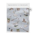 Baumwolle Canvas Zauber Stoff – Magische Eule Bücher Hexenhut Fantasy Kinderstoff Hellblau Deko Meterware Nähen DIY