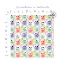 Pre-Order Katzen Pastell Bunt Aquarell – Stoffdesign von Berlishop mit Stoffauswahl – Katzen Kinderstoff