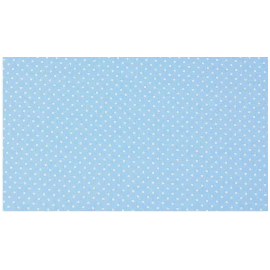 Baumwolle - Webware Polka Dot Stoff – Hellblau mit Weißen 4 mm Punkten