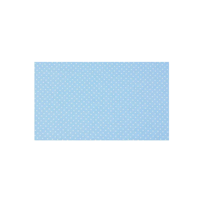 Baumwolle - Webware Polka Dot Stoff – Hellblau mit Weißen 4 mm Punkten