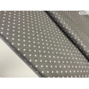 Baumwolle - Webware Polka Dot Stoff – Grau mit weißen 4 mm Punkten