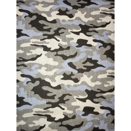 Baumwolle Webware Tarnstoff  Meterware  160 cm – Tarnmuster Grau Blau Military Army  – 130 g/m² –Deko & Kleidung