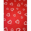 Baumwolle Webware Herzen Stoff  Meterware  160 cm – Rot Love Valentinstag  – 130 g/m² –Deko & Kleidung