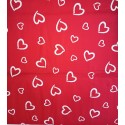 Baumwolle Webware Herzen Stoff  Meterware  160 cm – Rot Love Valentinstag  – 130 g/m² –Deko & Kleidung