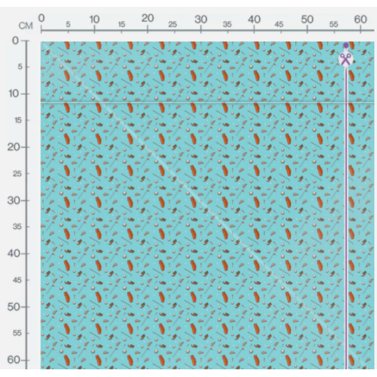 Oxford Stoff Golf Motiv 150 cm – Golfball Schläger Tasche – 200 g/m² – Eigenproduktion