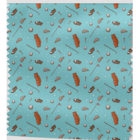 Oxford Stoff Golf Motiv 150 cm – Golfball Schläger Tasche – 210 g/m² – Eigenproduktion