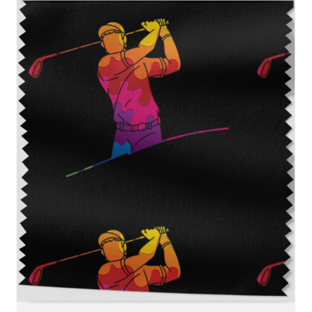 Oxford Stoff Golfspieler 150 cm – Golf Sport Motiv Spieler – 200 g/m² – Eigenproduktion