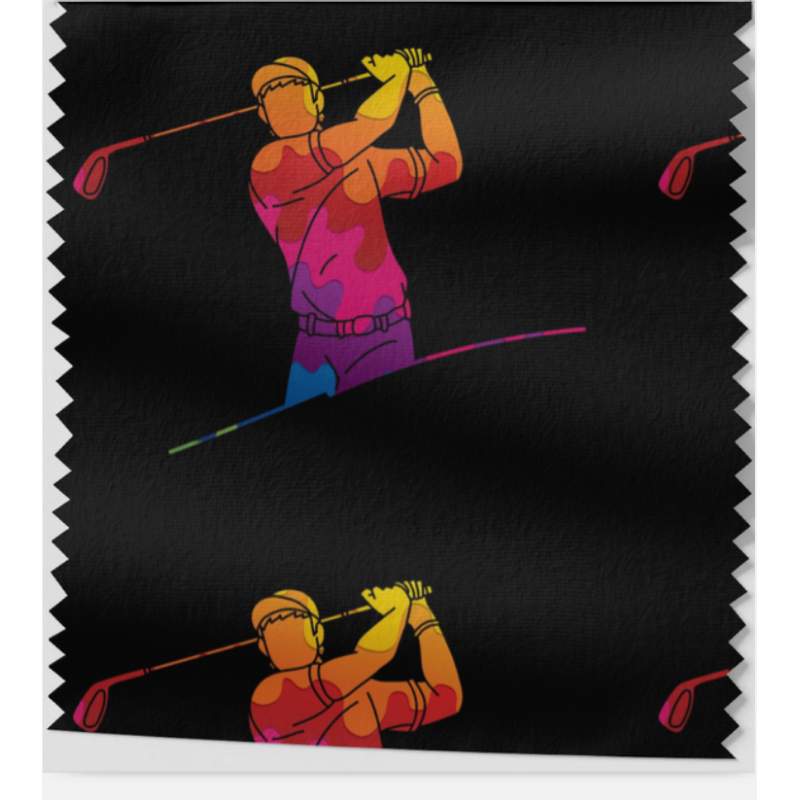 Oxford Stoff Golfspieler 150 cm – Golf Sport Motiv Spieler – 200 g/m² – Eigenproduktion