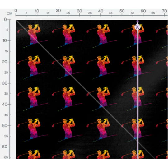 Oxford Stoff Golfspieler 150 cm – Golf Sport Motiv Spieler – 210 g/m² – Eigenproduktion