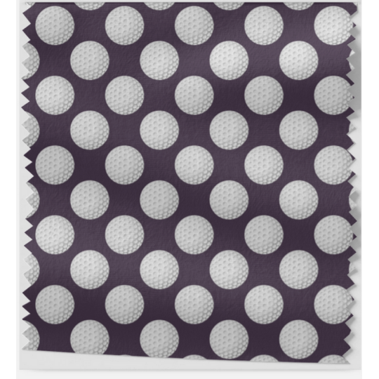 Oxford Stoff Golfbälle 150 cm – Golfball Muster Lila – 210 g/m² – Eigenproduktion