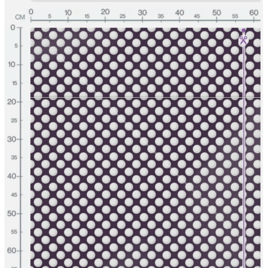 Oxford Stoff Golfbälle 150 cm – Golfball Muster Lila – 200 g/m² – Eigenproduktion