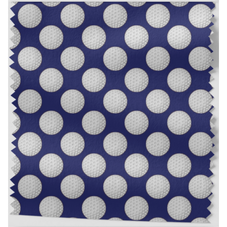 Oxford Stoff Golfball Muster 150 cm – Golf Sport Motiv Blau – 210 g/m² – Eigenproduktion