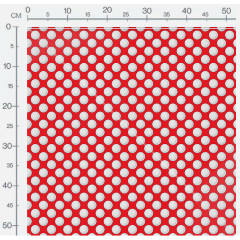 Oxford Stoff Golfbälle 150 cm – Golfball Muster Rot – 210 g/m² – Eigenproduktion