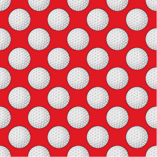 Oxford Stoff Golfbälle 150 cm – Golfball Muster Rot – 200 g/m² – Eigenproduktion