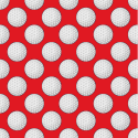 Oxford Stoff Golfbälle 150 cm – Golfball Muster Rot – 200 g/m² – Eigenproduktion
