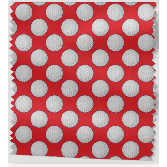 Oxford Stoff Golfbälle 150 cm – Golfball Muster Rot – 200 g/m² – Eigenproduktion