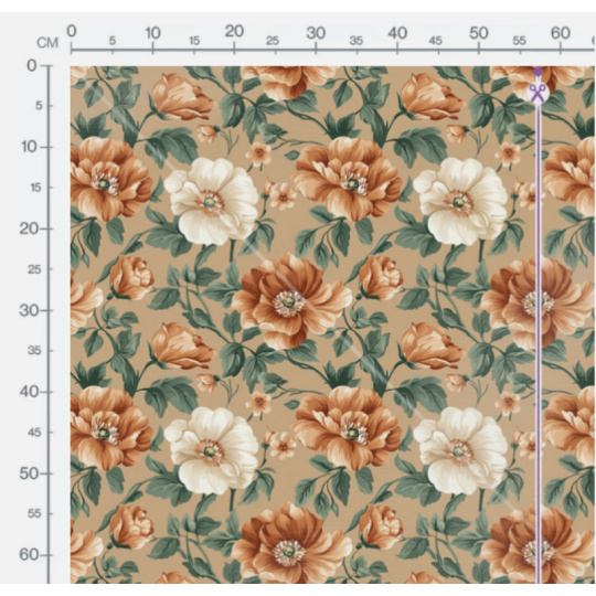 Baumwolle Webware Blumen Stoff Meterware 160 cm –Vintage Floral Garten Muster Beige Grün – 130 g/m² – Deko & Kleidung