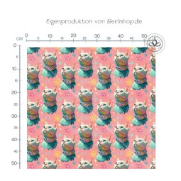 Katzen Stoff – stilvolle Katze – Glamour Design