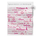 Baumwoll Satin Stoff Awareness 160 cm  – Pink Ribbon Hope Love Support Rosa – 130 g/m² – Eigenproduktion