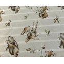 French Terry Sommersweat Hasen Muster 145 cm – Oster Hasen Design Beige – 240 g/m² – Eigenproduktion
